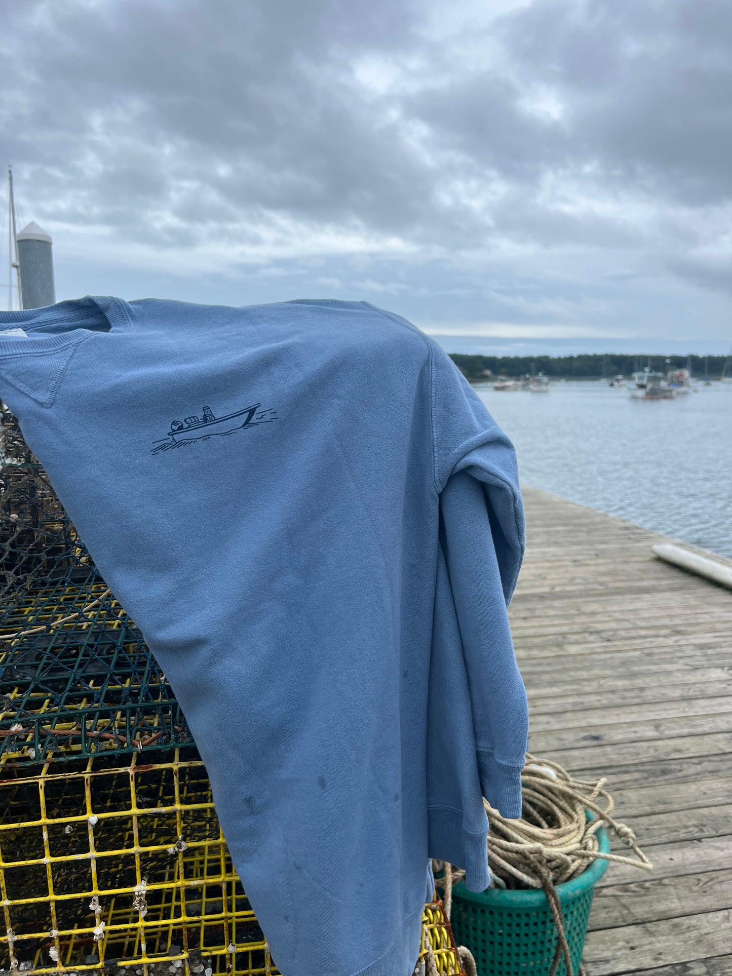 Saltwater Crew Neck Sweatshirt - Slack Tide Sea Salt