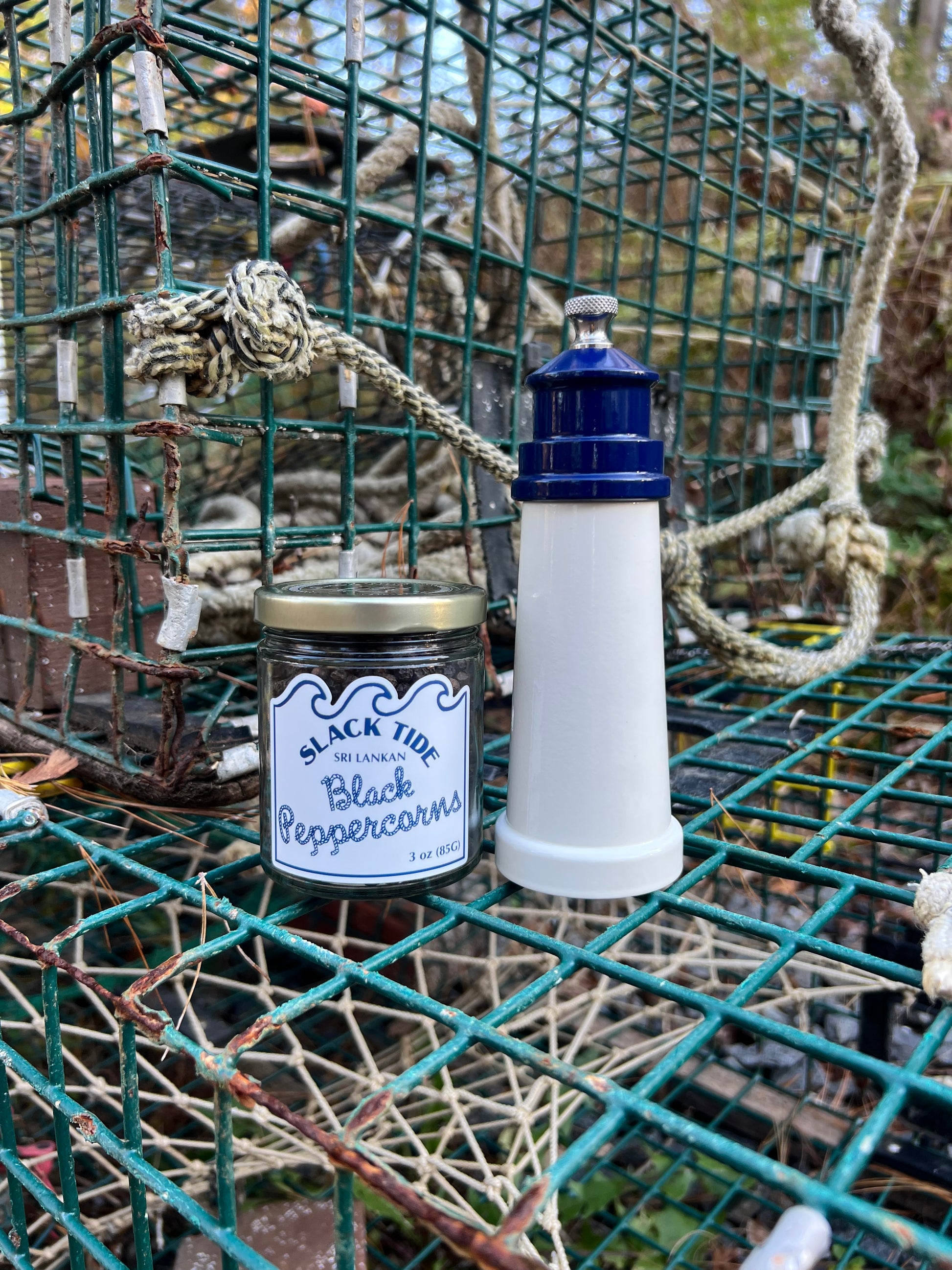 Lighthouse Pepper Mill and Peppercorns - Slack Tide Sea Salt