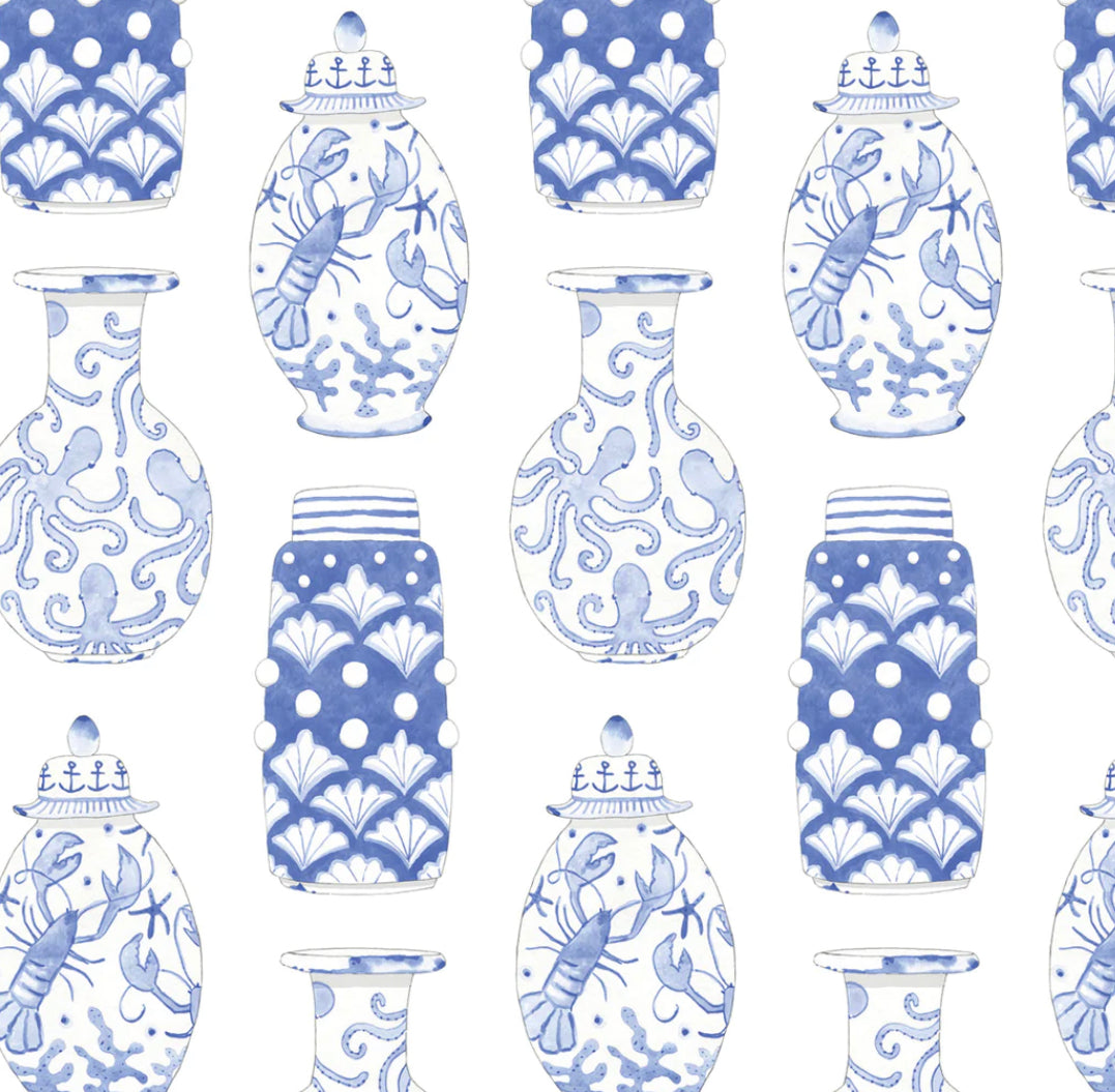 Ginger Jar Gift Wrap - Slack Tide Sea Salt