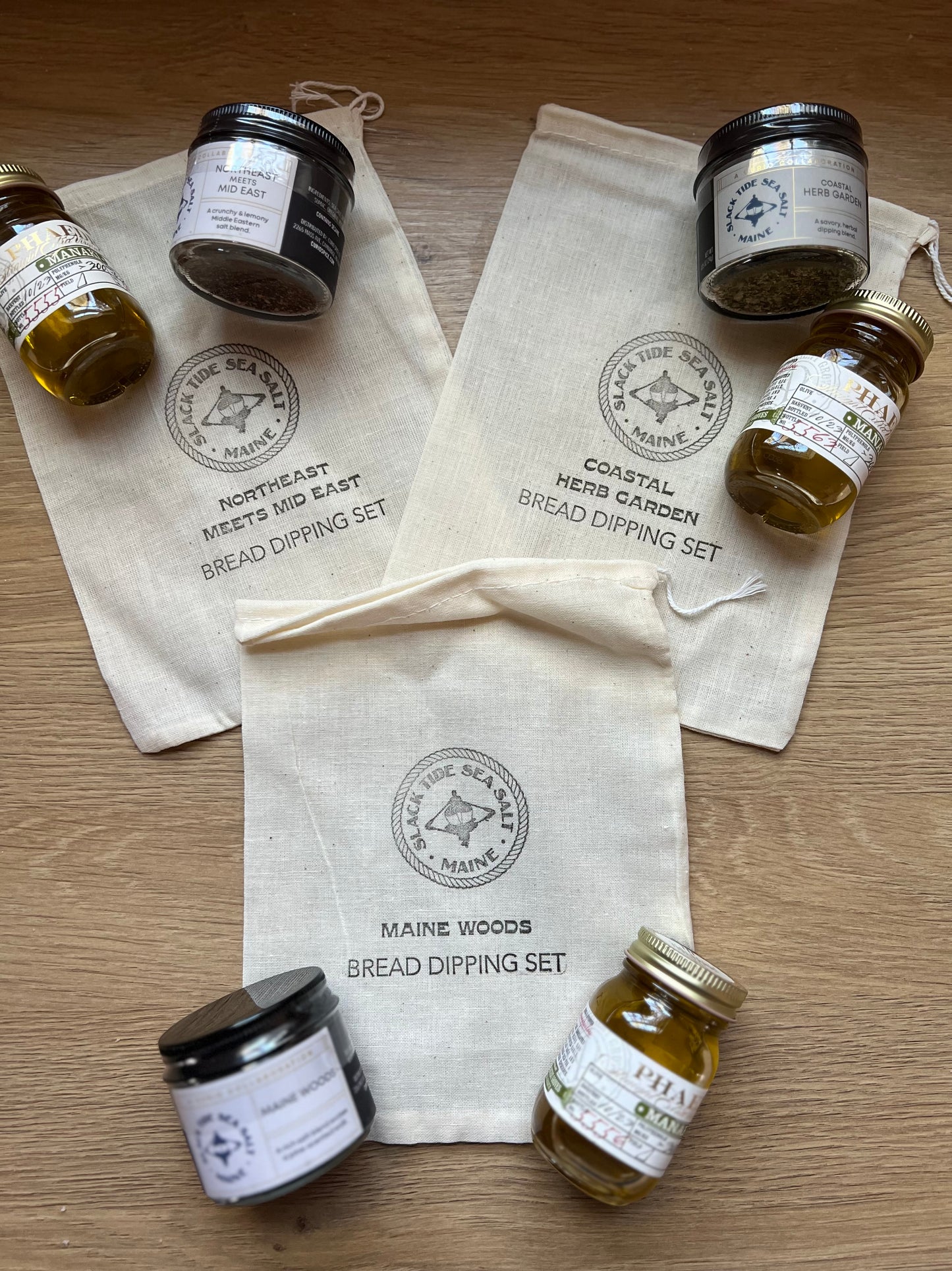 Sea Salt Olive Oil Dipping Set - Slack Tide Sea Salt