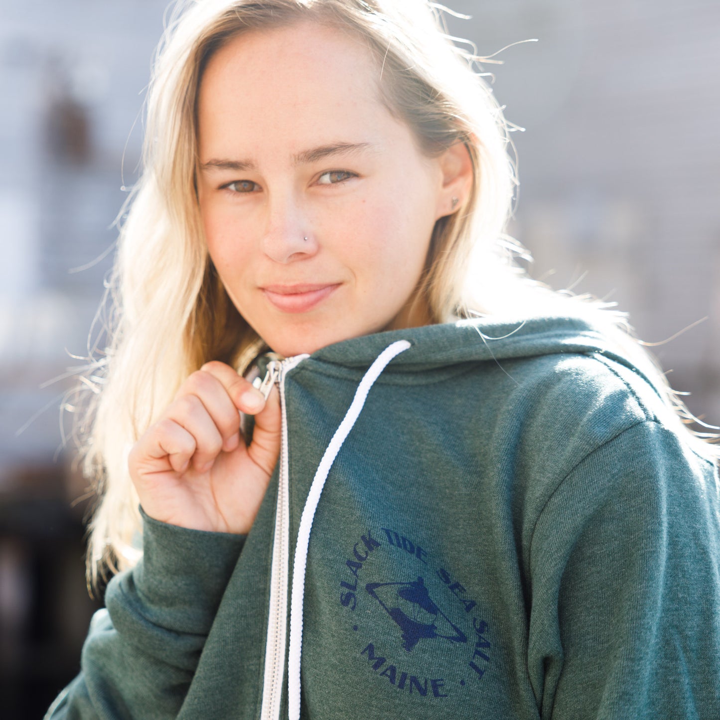 Full Zip Slack Tide Sweatshirt - Slack Tide Sea Salt