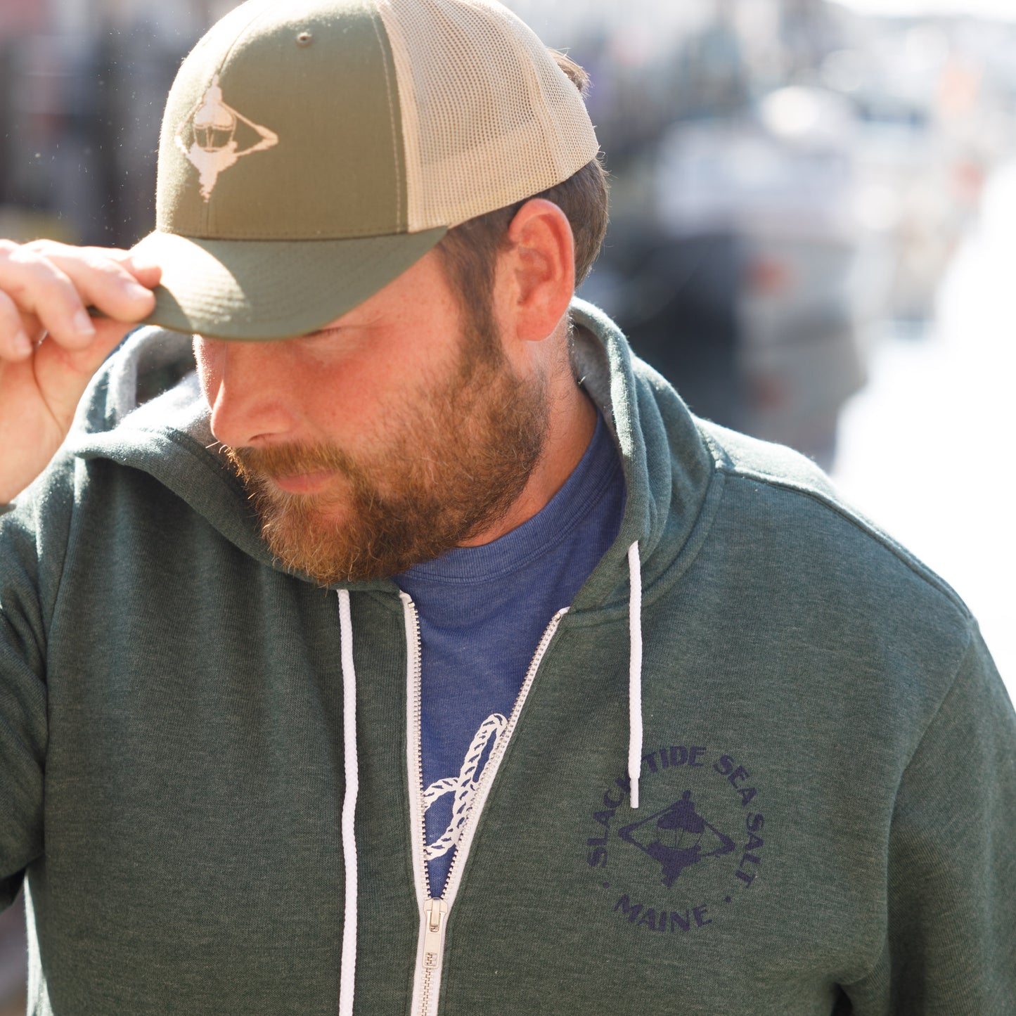 Full Zip Slack Tide Sweatshirt - Slack Tide Sea Salt