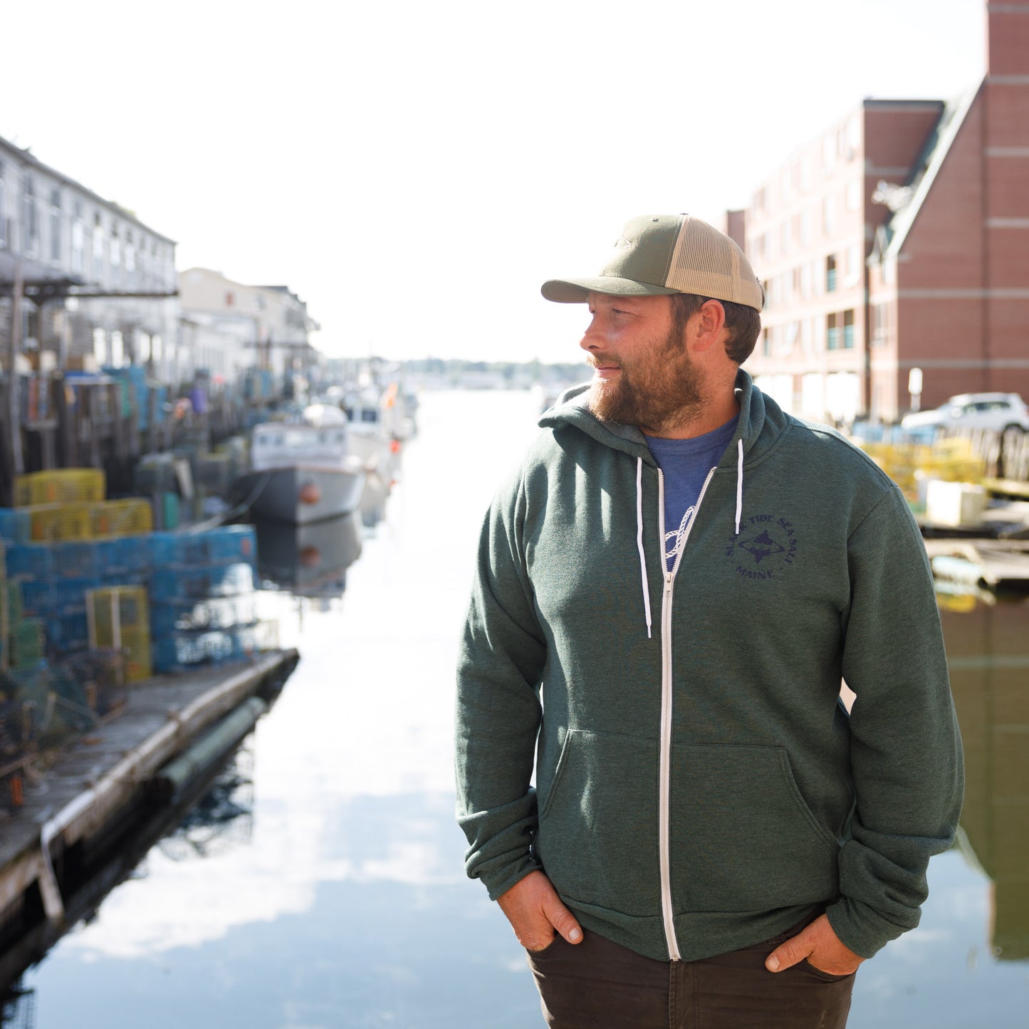 Full Zip Slack Tide Sweatshirt - Slack Tide Sea Salt