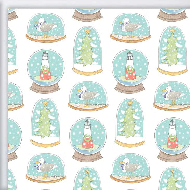 Snow Globe Gift Wrap - Slack Tide Sea Salt