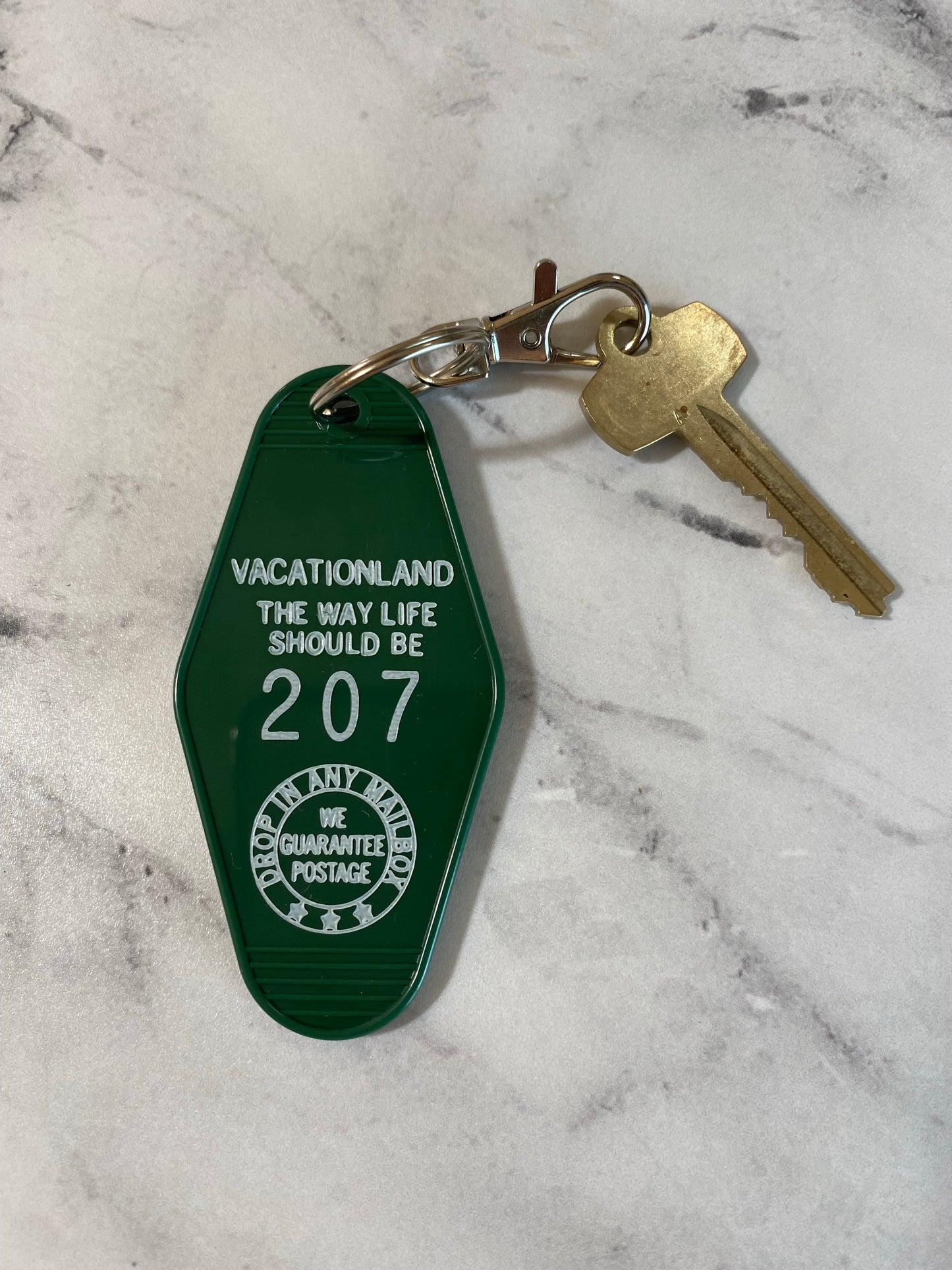 Maine Motto Vacationland Keychain - Slack Tide Sea Salt