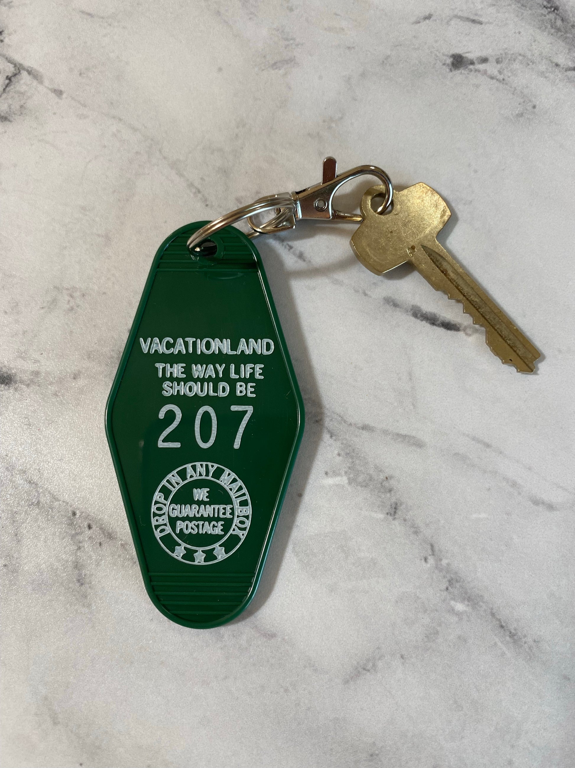 Maine Motto Vacationland Keychain - Slack Tide Sea Salt