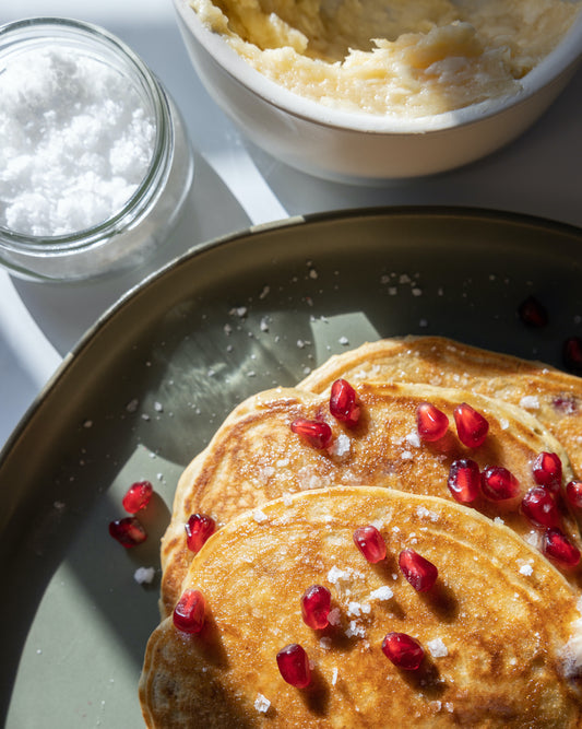 Pomegranate Sea Salt Griddlecakes