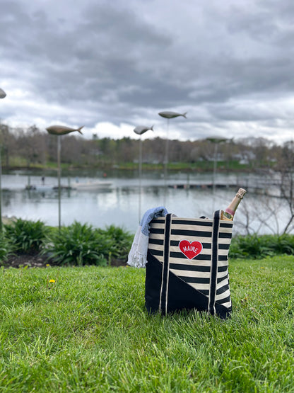 I Heart Maine Beach Tote - Slack Tide Sea Salt