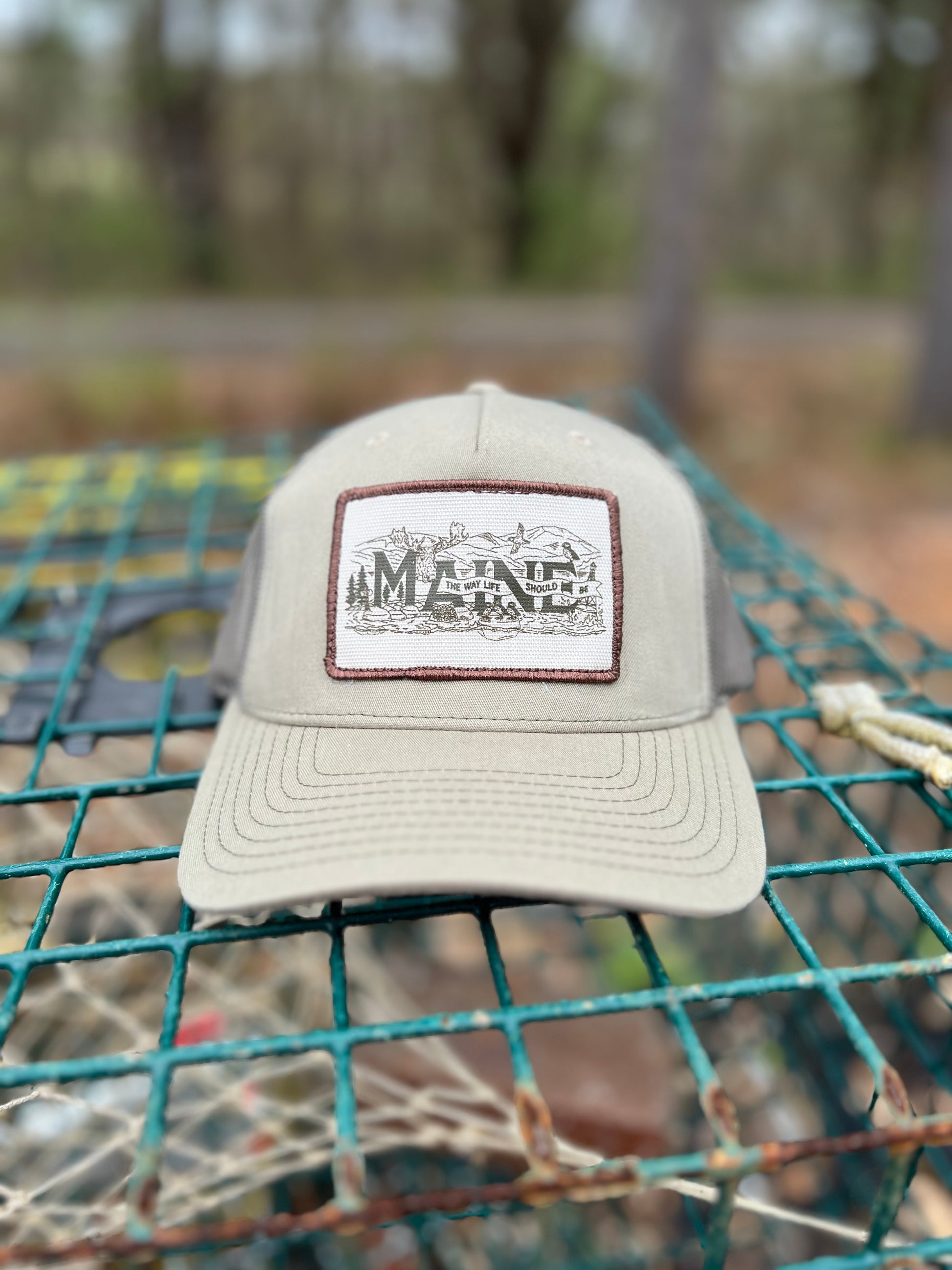 Maine: The Way Life Should Be Patch Hat - Slack Tide Sea Salt