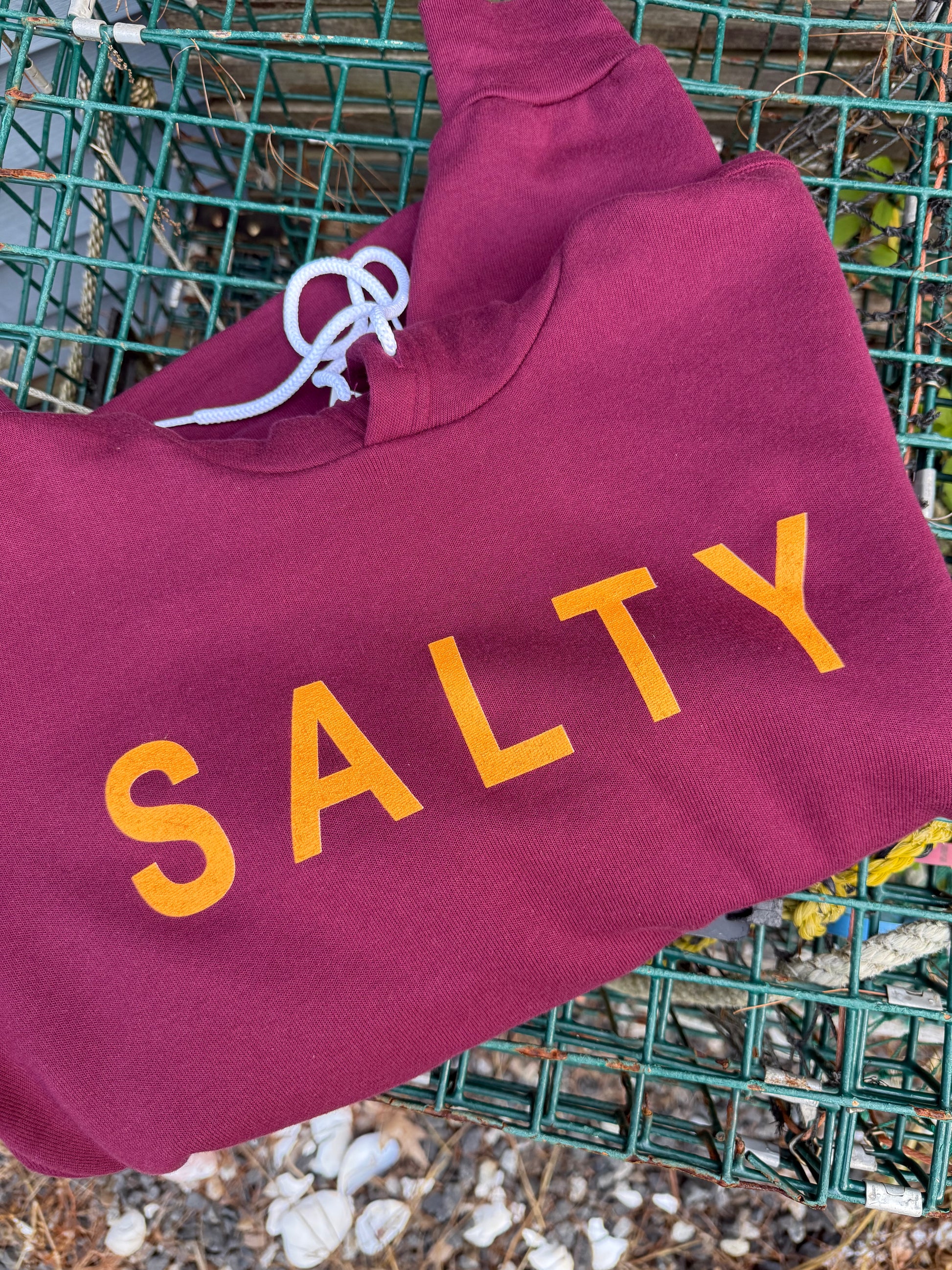 Salty Hooded Sweatshirt - Slack Tide Sea Salt