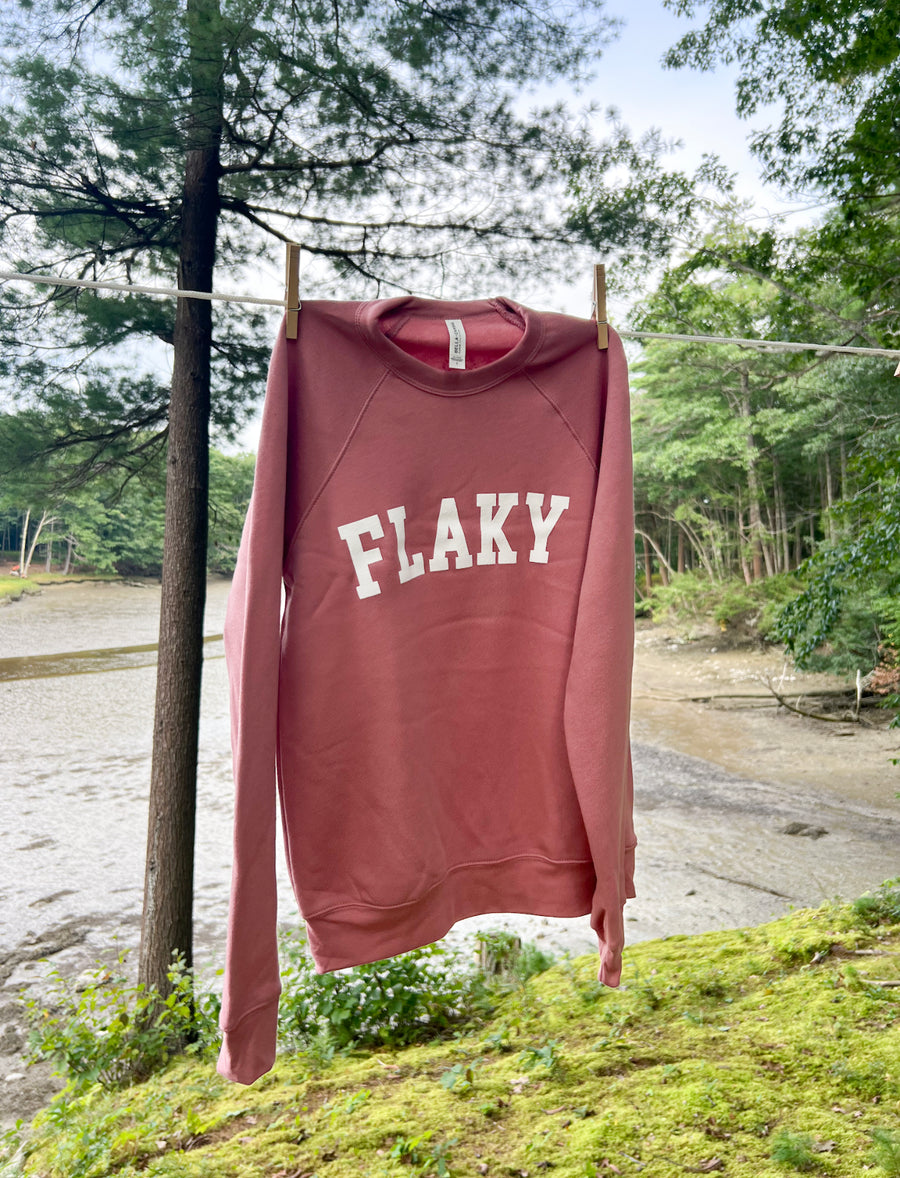 Flaky Crew Neck Sweatshirt - Slack Tide Sea Salt