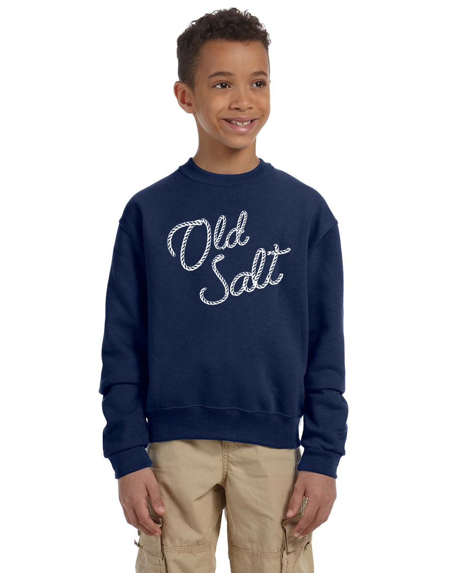 Old Salt Youth Crewneck Sweatshirt - Slack Tide Sea Salt
