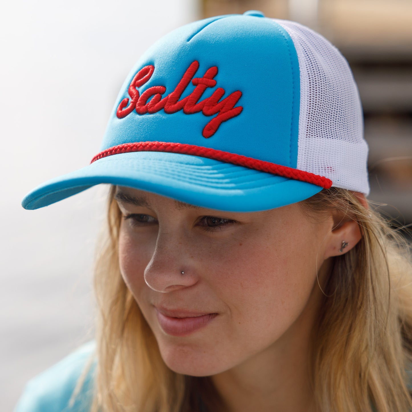 Salty Rope Mesh Back Hat - Slack Tide Sea Salt