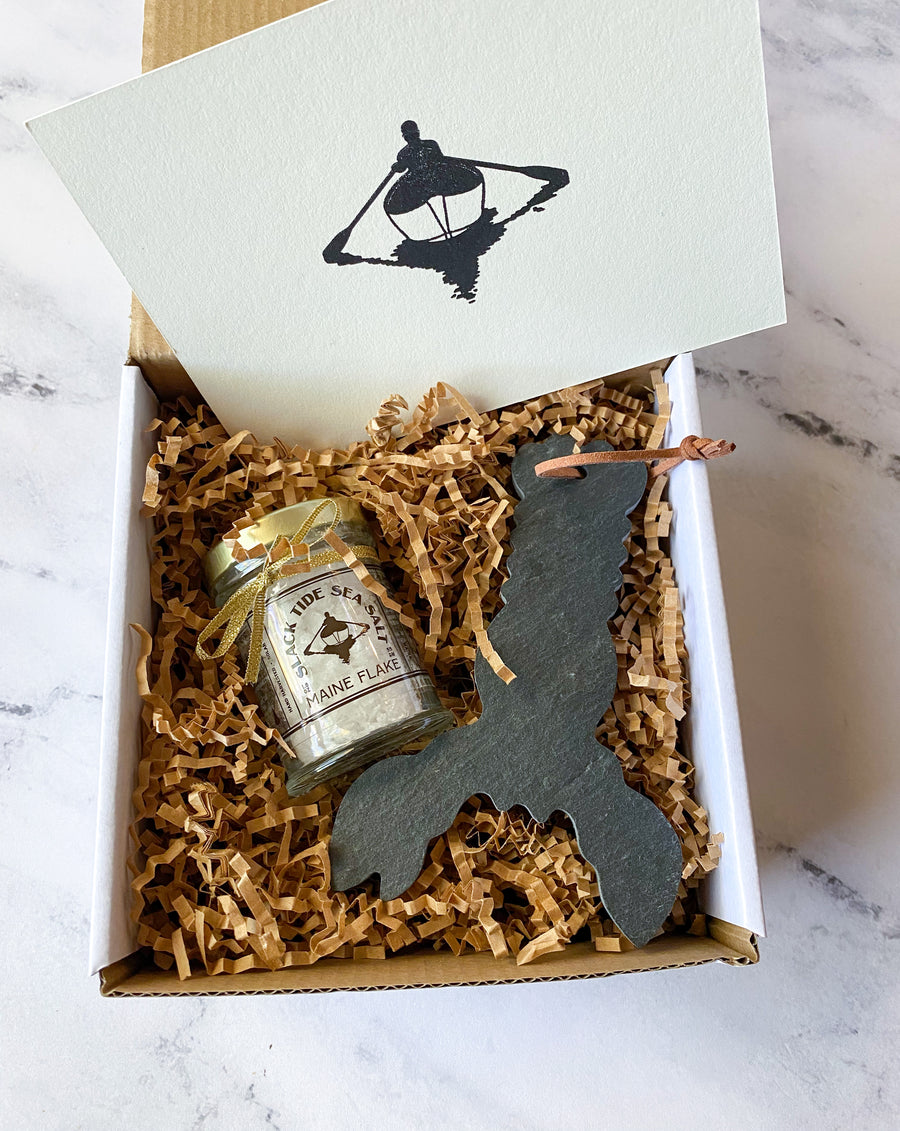 Maine Slate Ornament and Sea Salt Gift Box - Slack Tide Sea Salt