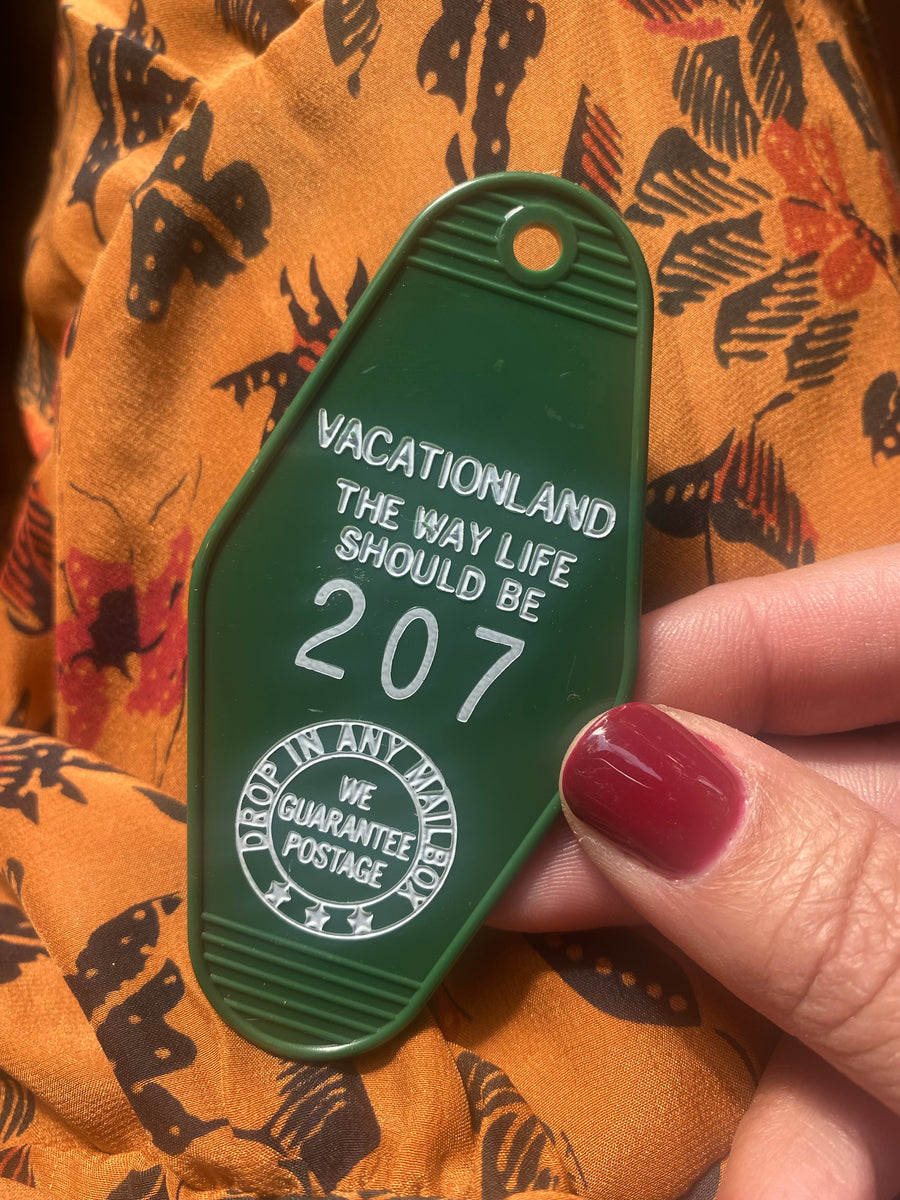 Maine Motto Vacationland Keychain - Slack Tide Sea Salt